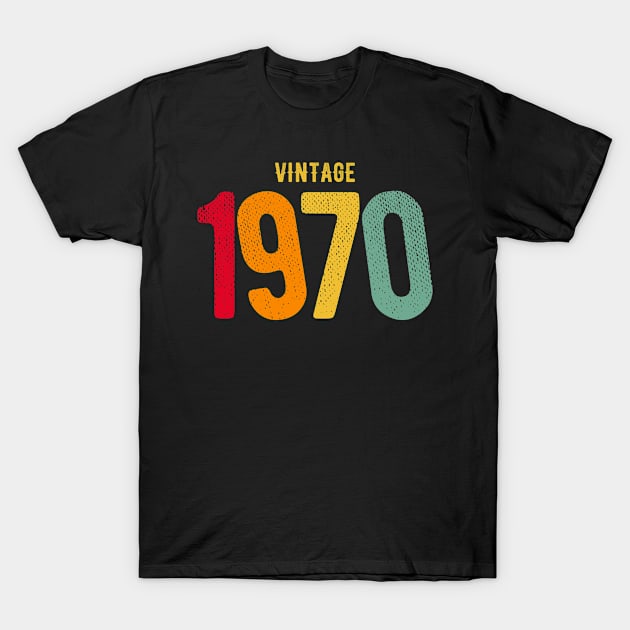 Retro Vintage 1970 birthday design T-Shirt by PlusAdore